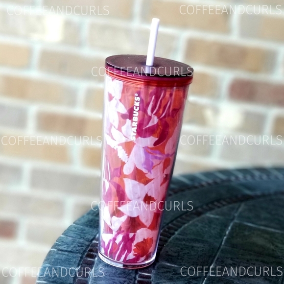 Starbucks Pink Floral Twist Cold Cup 24oz Venti NWT - Picture 4 of 9